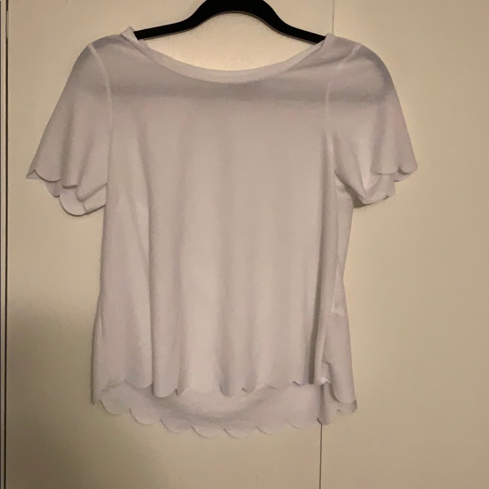 White scalloped T-Shirt